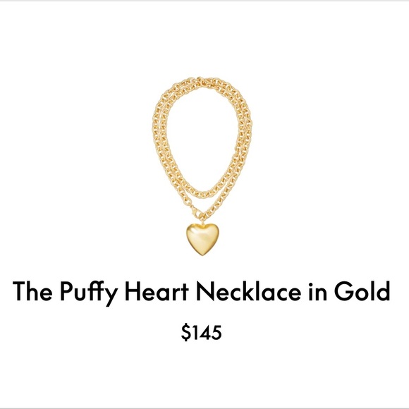 Roxanne Assoulin The Puffy Heart Necklace in Gold - Picture 2 of 7